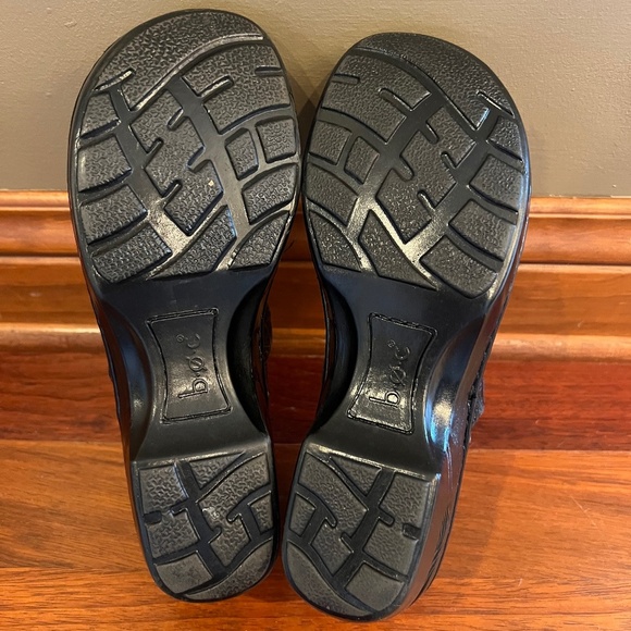 BOC Born Peggy Clogs Black Tooled Leather Floral, Nurse, Size 8 Wide - Picture 8 of 9